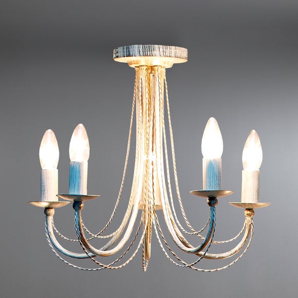 Classic Rope 5 Light Fitting Dunelm